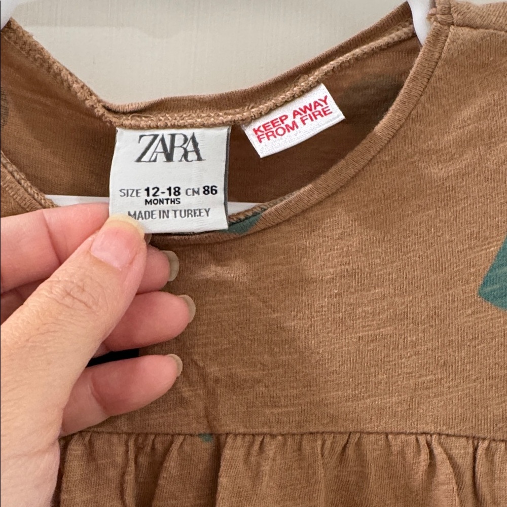 Zara Kids Brown Long Sleeve with Colorful Shapes - Picture 5 of 7